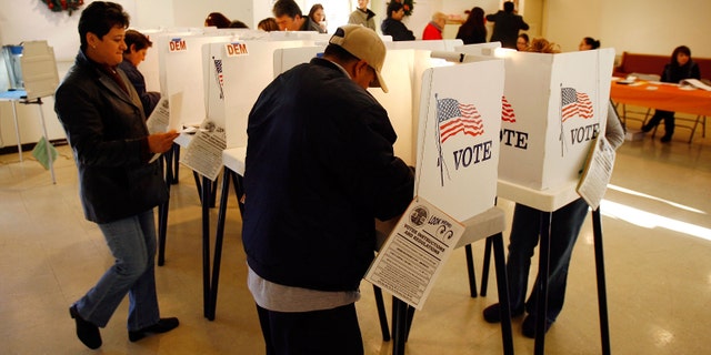 LOS ANGELES, CA - FEBRUARY 05: Voters go to the polls for Super Tuesday primaries in the predominantly Latino neighborhood of Boyle Heights on February 5, 2008 in Los Angeles, California. Latinos are an increasingly important factor in California where they are expected to account for 14 percent of the vote and tend to favor presidential hopeful Sen. Hillary Clinton (D-NY) over rival Sen. Barack Obama (D-IL). At 44 million, Latinos make up15 percent of the US population, the nation's largest minority group according to the latest Census Bureau estimates. (Photo by David McNew/Getty Images)