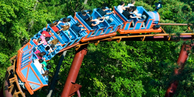 Roller coaster in Six Flags