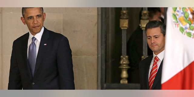 President Obama and Mexico's President Enrique Pena Nieto in Mexico City, Thursday, May 2, 2013.