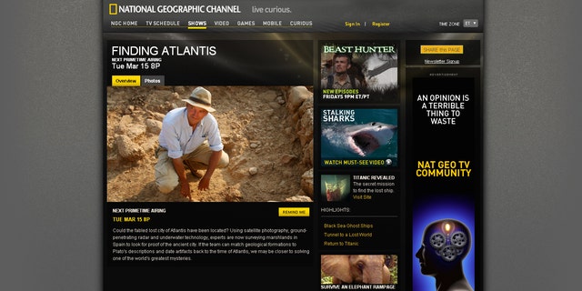 March 13: National Geographic special "Finding Atlantis" aired, featuring the research of Richard Freund