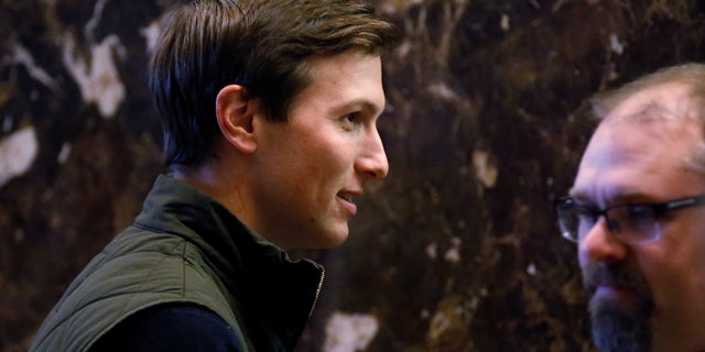 Jared Kushner arrives at Trump Tower in New York, November 14, 2016.