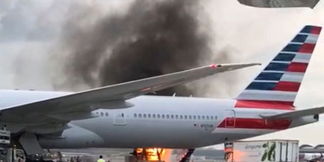 The fire broke out at around 5 p.m. local time in Hong Kong, just outside of the terminal at Hong Kong International Airport.