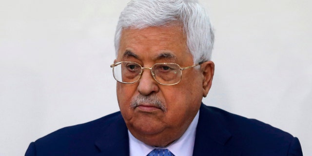 In this March 1, 2018 file photo, Palestinian President Mahmoud Abbas attends a meeting of the Fatah Revolutionary Council in the West Bank city of Ramallah.