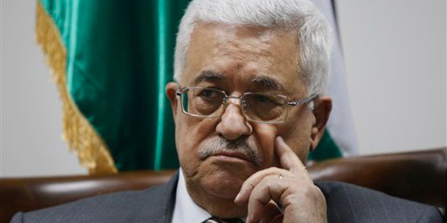 Palestinian President Mahmoud Abbas pauses during a meeting with Palestinian doctors at his office in the West Bank city of Ramallah Sept. 6.