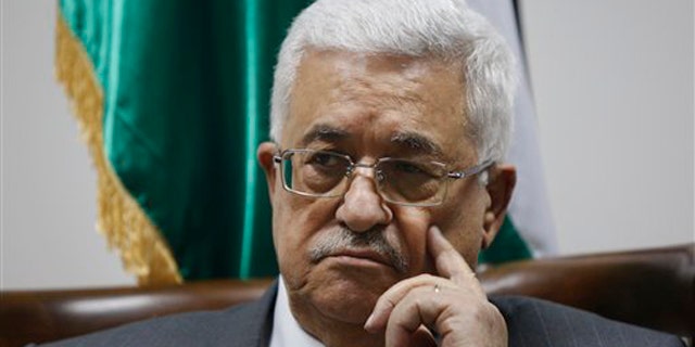 Palestinian President Mahmoud Abbas pauses during a meeting with Palestinian doctors at his office in the West Bank city of Ramallah Sept. 6.