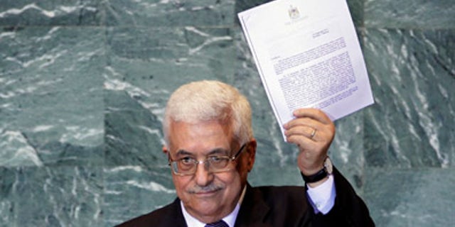 Sept. 23: Palestinian President Mahmoud Abbas holds a letter requesting recognition of Palestine as a state as he addresses the 66th session of the United Nations General Assembly at UN Headquarters.