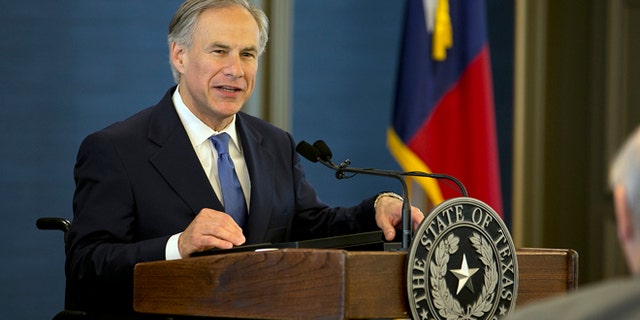 April 21, 2015: Texas Gov. Greg Abbott speaks in Austin.