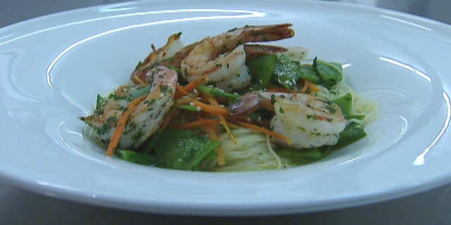 Sauteed Shrimp with Angel Hair Pasta