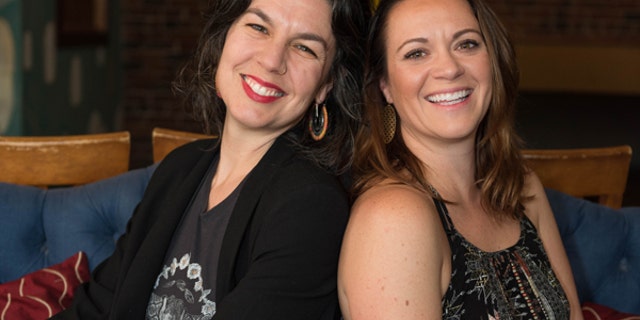 Rachel Weinstein, left, and Katie Brunelle, right, founded The Adulting School in Portland, Maine.