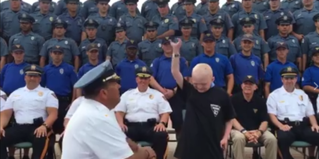 Ethan Kranig was sworn in as an honorary police officer with the Wildwood Police Department.