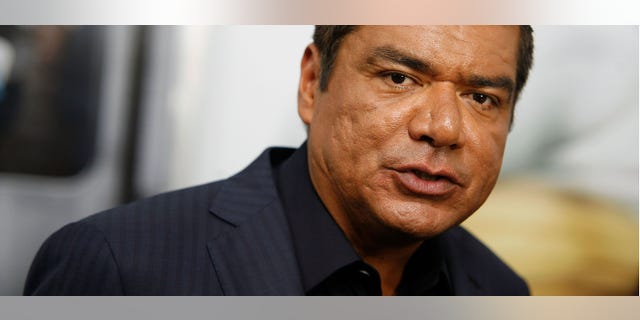 July 24, 2011: George Lopez attends the premiere of "The Smurfs" at the Ziegfeld Theater in New York City.