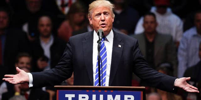 FILE - In this April 11, 2016 file photo, Republican presidential candidate Donald Trump speaks in Albany, N.Y. It's not just thatTrump is behind the curve in organizing to win an increasingly likely second ballot at the Republican National Convention. It's that he's missed his chance altogether to line up potential delegates who will remain loyal, thanks to deadlines in some states that have already passed. (AP Photo/Mike Groll, File)