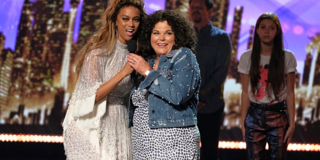 AMERICA'S GOT TALENT -- "Live Finale Results" Episode 1322 -- Pictured: (l-r) Tyra Banks, Vicki Barbolak -- (Photo by: Trae Patton/NBC)