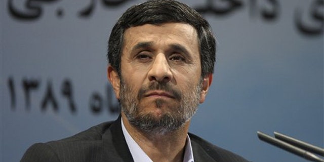Iranian President Mahmoud Ahmadinejad listens to a question during his press conference in Tehran, Iran, Nov. 29. (AP Photo)
