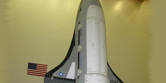 The X-37B/Orbital Test Vehicle spacecraft undergoes final testing at Boeing.