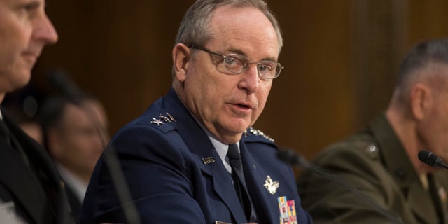 Jan. 28, 2015: Air Force Chief of Staff Gen. Mark Welsh III testifies on Capitol Hill in Washington.