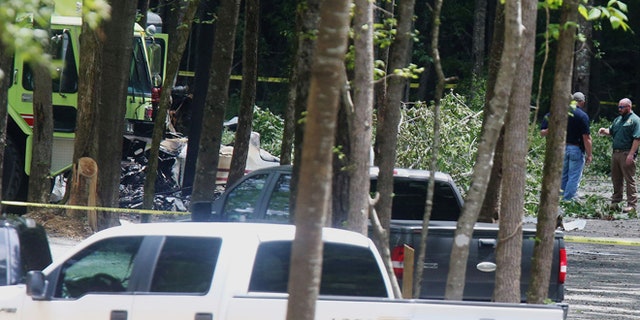 The scene of the crash in Tuscaloosa.