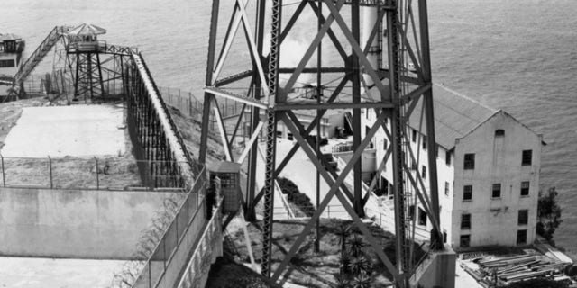 The FBI says the area at the lower right is believed to be the way the inmates went to launch their raft.