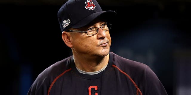 TORONTO, ON - OCTOBER 17: Terry Francona #17 of the Cleveland Indians looks on prior to game three of the American League Championship Series against the Toronto Blue Jays at Rogers Centre on October 17, 2016 in Toronto, Canada. (Photo by Elsa/Getty Images)