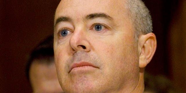 May 11, 2010: Immigration Services Director (USCIS) Alejandro Mayorkas listens to a question on Capitol Hill in Washington. (AP Photo/Harry Hamburg)