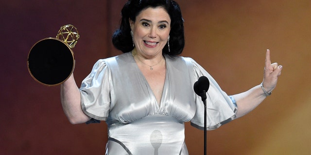 Alex Borstein accepts the award for outstanding supporting actress in a comedy series for "The Marvelous Mrs. Maisel" at the 70th Primetime Emmy Awards on Monday, Sept. 17, 2018, at the Microsoft Theater in Los Angeles.
