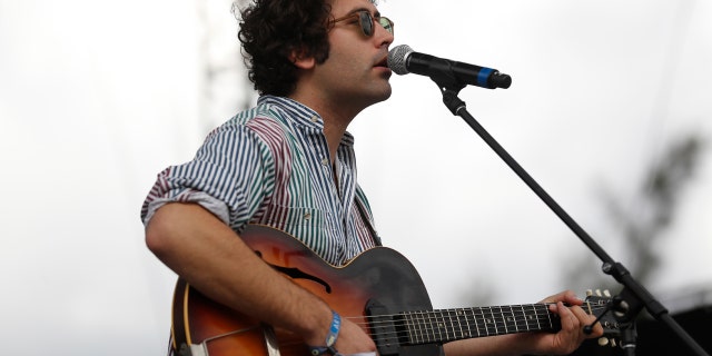 Miles Michaud, lead singer of the California band Allah-Las, performs during the second and last day of the Corona Capital Music Festival in Mexico City in November 2016.