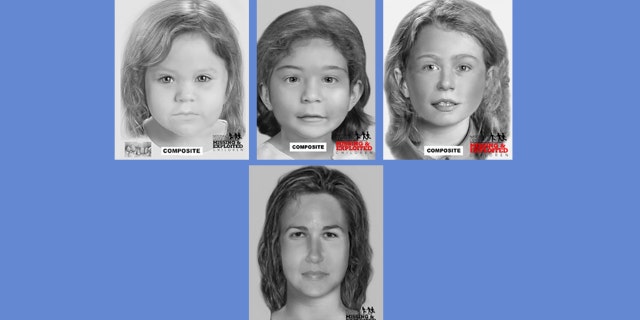 Composites of the four victims found stuffed inside barrels in Allenstown, New Hampshire. Authorities believe they were murdered by serial killer Terry Peder Rasumssen.