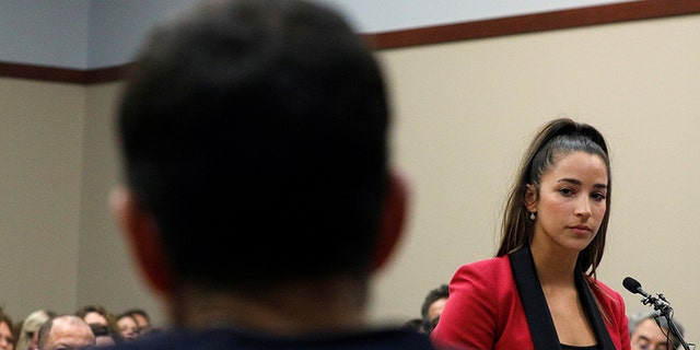 Aly Raisman said she knew Larry Nassar was going to a place where he can "never hurt anyone again."