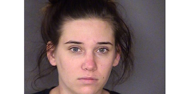 Mug shot for Amanda Hawkins, 19, after being arrested on child endangerment charges in deaths of daughters, 1 and 2.