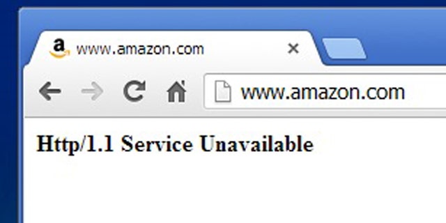 Jan. 31, 2013: Amazon.com's website is offline, a rarity for the Internet shopping giant.