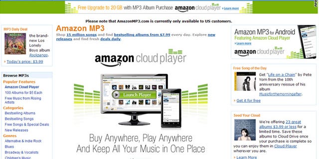 Amazon recently unveiled a new 'cloud' streaming and storage service, powered by the company's EC2 web hosting service.