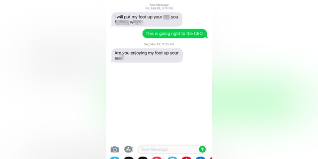 Margolis said she received the unsettling text messages immediately after a tense conversation with an American Airlines customer service agent.