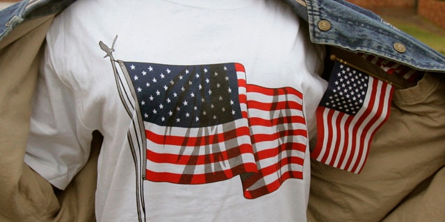 A federal appeals court says high school officials in Northern California acted appropriately when they ordered students to turn American flag shirts, such as this one, inside out due to the potential for violence.