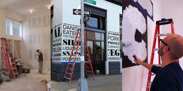 Contruction is well underway at the new Aamanns Restaurant in New York City.