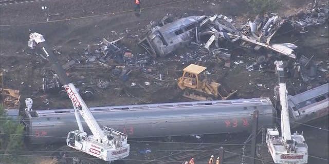The May 2015 Amtrak train derailment left eight dead and more than 200 injured. (Fox 29 Philadelphia)