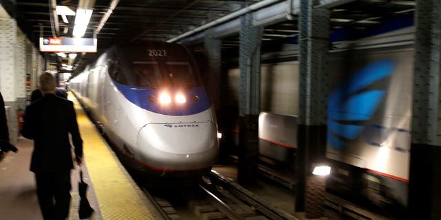 An Amtrak Acela train arrives at New York's Penn Station, the nation's busiest train hub, near a section of a complex of tracks that Amtrak says they will begin repairing over the summer in New York City, U.S., May 25, 2017. REUTERS/Mike Segar - RC1B6FE1B3C0