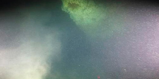 This photo released by OceanGate Inc., on June 13, 2016, shows the bow of the ocean liner SS Andrea Doria in the Atlantic Ocean near Nantucket, made during an undersea exploration of the wreck earlier this month. The ship went down after a collision nearly 60 years ago, killing 46. (OceanGate Inc. via AP)