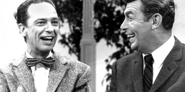Don Knotts (left) and Andy Griffith.