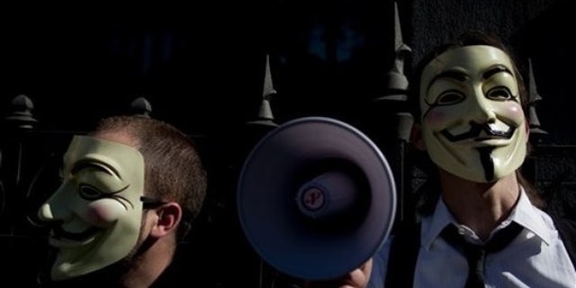 Hacker collective 'Anonymous' (pictured) breached security firm Stratfor in December.