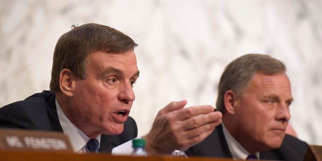 Sen. Mark Warner, left, the top Democrat on the Senate Intelligence Committee who has been leading a congressional investigation into President Trump's alleged ties to Russia, had extensive contact last year with a lobbyist for a Russian oligarch who was offering Warner access to former British spy and dossier author Christopher Steele, according to text messages obtained exclusively by Fox News.