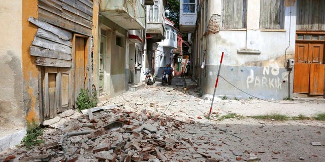 An earthquake with a preliminary magnitude of 6.2 shook western Turkey and the Greek island of Lesbos on Monday, a Turkish government agency said. (Associated Press)