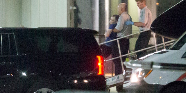 Otto Warmbier, a 22-year-old college student detained and imprisoned in North Korea, is carried off of an airplane at Lunken Airport in Cincinnati on Tuesday, June 13, 2017.