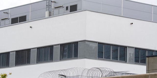 The prison in Regensburg, southern Germany, photographed Thursday, June 29, 2017 which will be evacuated after a WWII bomb was found nearby. The bomb was found within a few hundred meters (yards) of the prison Wednesday. (Armin Weigel/dpa via AP)