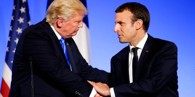 French President Macron says he may have changed President Trump's mind on the topic of climate change.