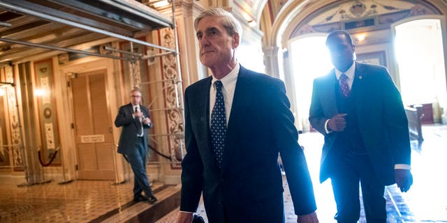 Special Counsel Robert Mueller departs after a closed-door meeting with members of the Senate Judiciary Committee about Russian meddling in the election.