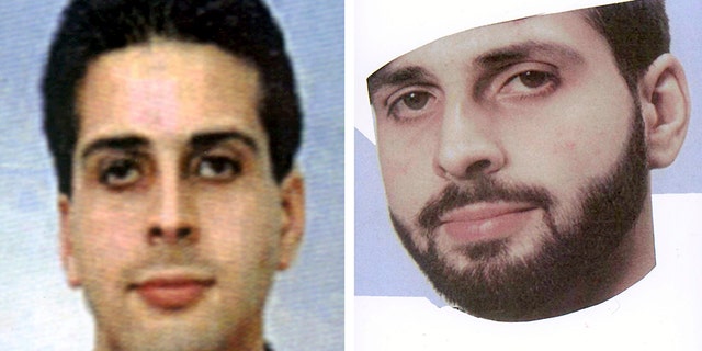 These undated handout photos, released by the German Federal Police in 2001 show Said Bahaji, with and without beard.