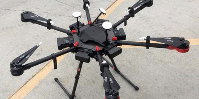 AUGUST 2008: Border agents recovered this 2-foot-high drone that was seen swooping over the border fence in southern California.