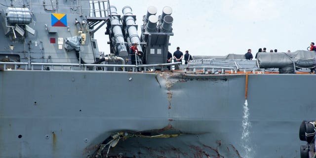 The USS John S. McCain suffered "significant damage" in Monday morning's collision.