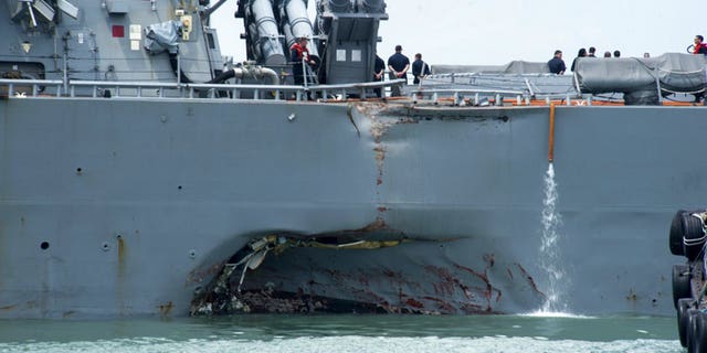 The USS John S. McCain suffered "significant damage" in Monday morning's collision.