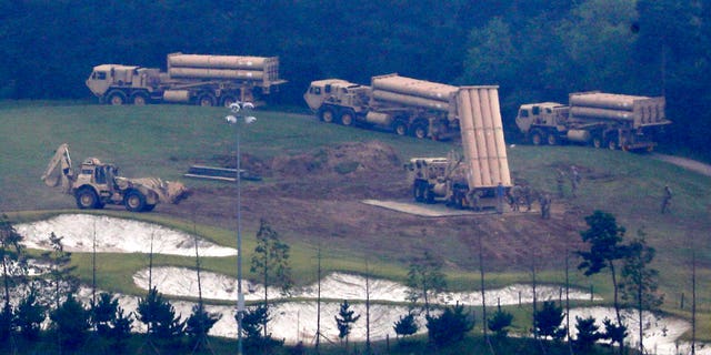South Korea says the U.S. military has completed placing more launchers on the high-tech U.S. missile-defense system installed in the southeast to better cope against North Korean threats. The deployment of the THAAD system has angered North Korea but also China and Russia, which see the system's powerful radar as a threat to their own security. (Kim Jun-beom/Yonhap via AP)